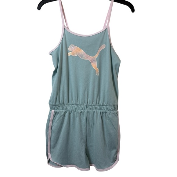 Puma Girls' Blue and Pink Sleeveless Romper - Picture 2 of 6
